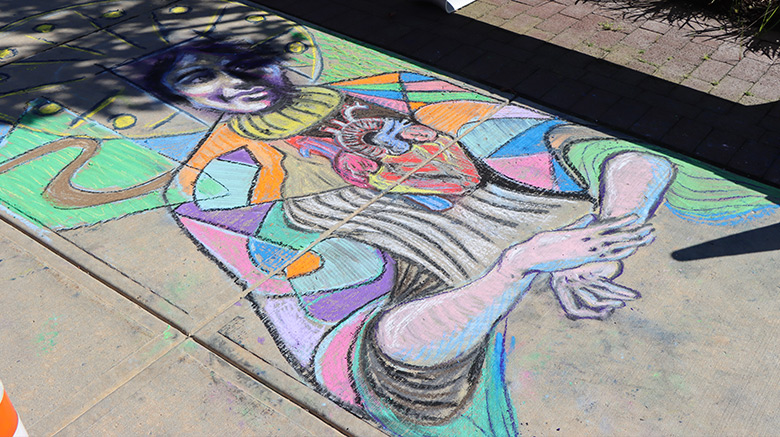 Random Act of Art chalk mural by Bryan Landsberg.