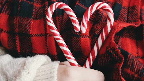 Christmas candy canes.