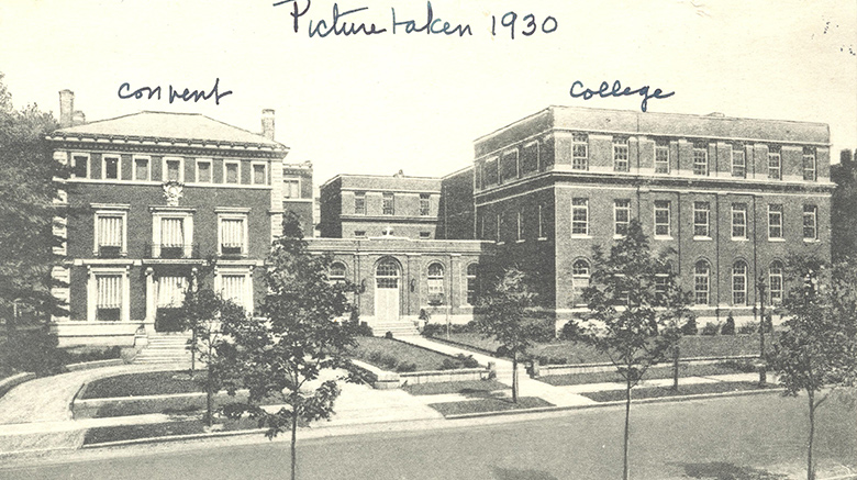 Image from St. Joseph's College archives of the original College building.